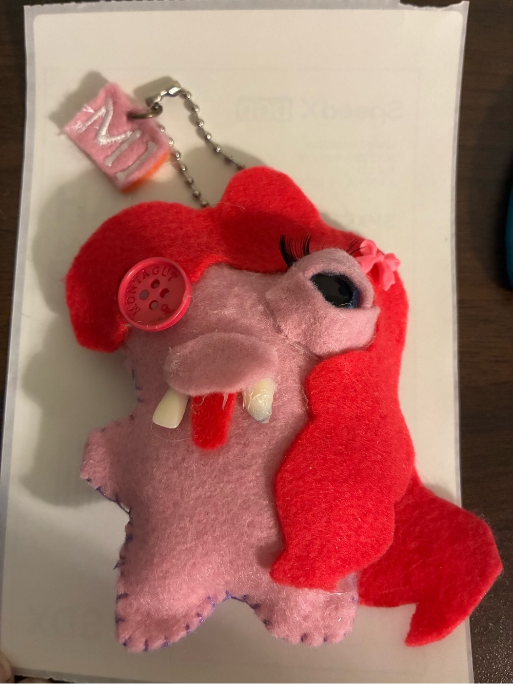 Fuggler Pinkie pie handmade Keychain